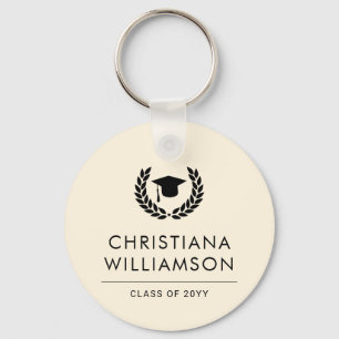 Personalized School and College Graduation Elegant Keychain