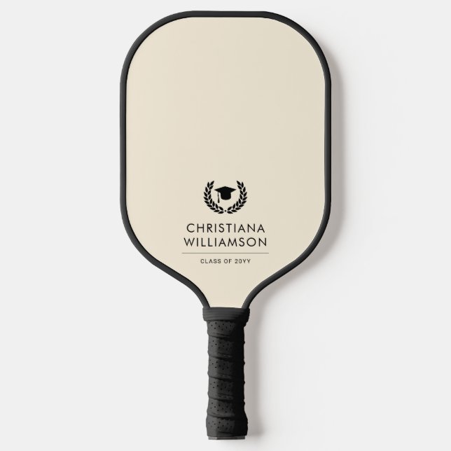Personalized School and College Graduation Elegant Pickleball Paddle (Front)