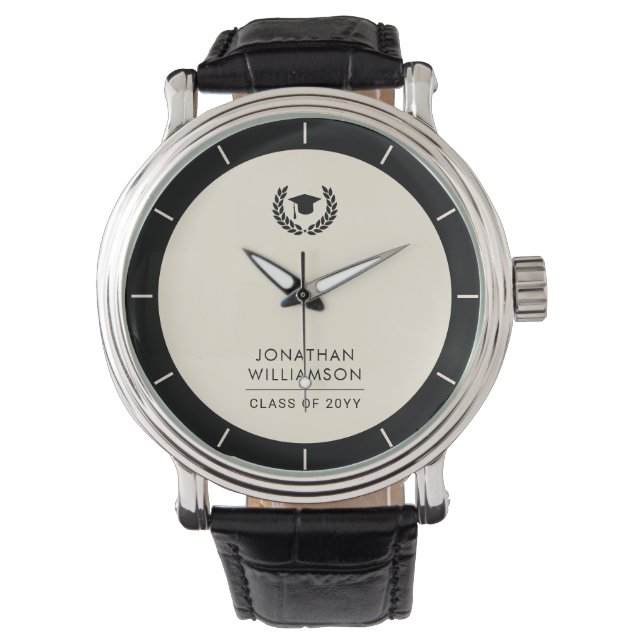 Personalized School and College Graduation Elegant Watch (Front)
