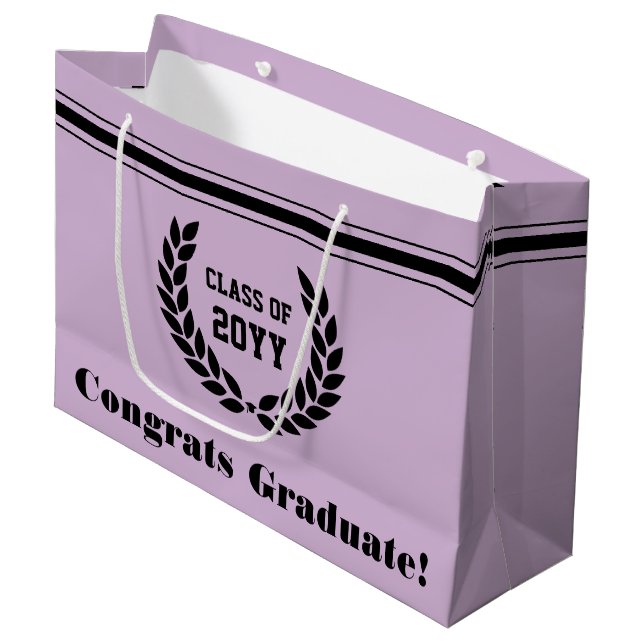Personalized School and University Graduation  Large Gift Bag (Front Angled)