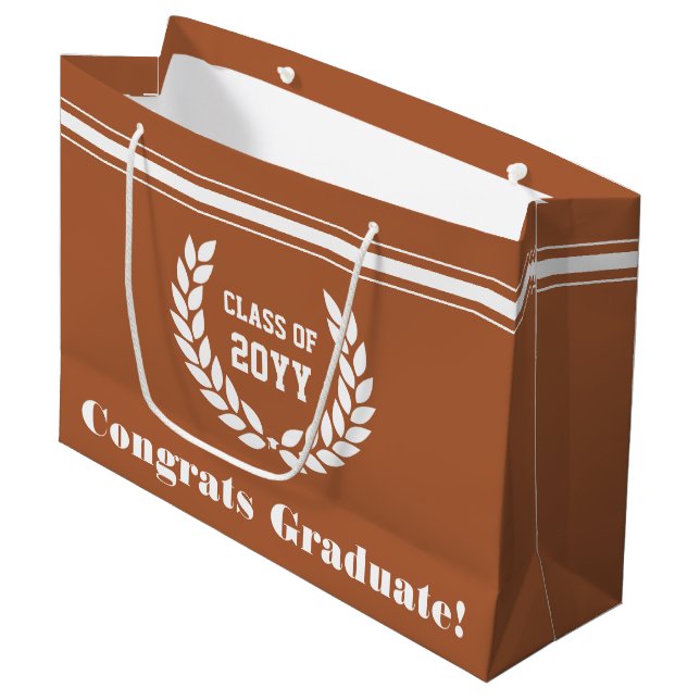 Personalized School and University Graduation  Large Gift Bag (Front Angled)