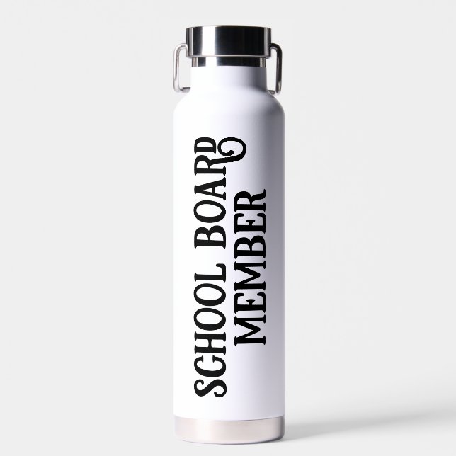 Personalized School Board Member Water Bottle (Front)