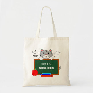 Personalized School Book Tote Bags