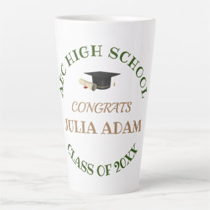 Personalized School College Graduation Celebration Latte Mug