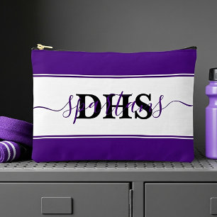 Personalized school colorblock  accessory pouch