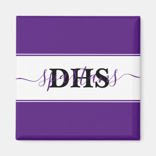 Personalized school colorblock  magnet