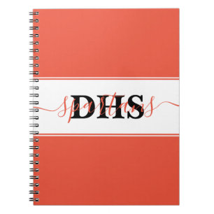 Personalized school colorblock  notebook