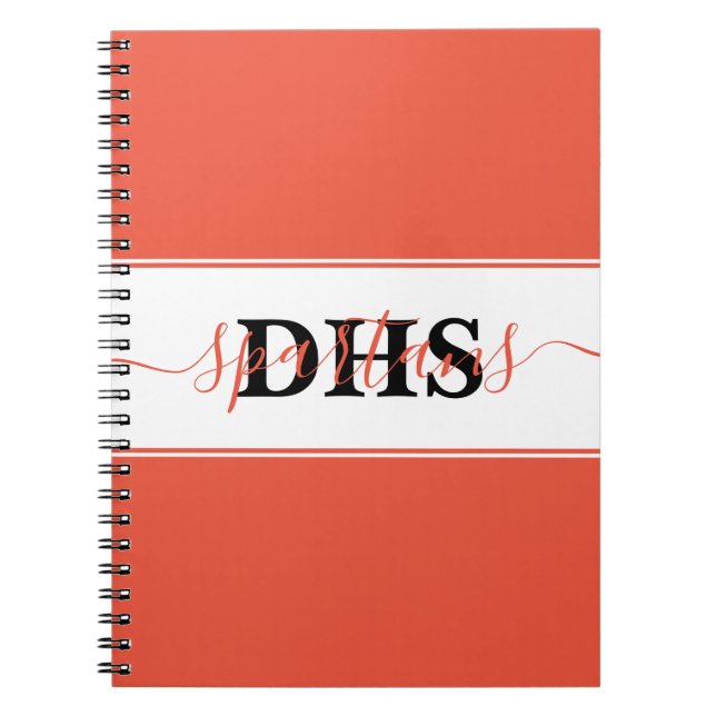 Personalized school colorblock  notebook (Front)