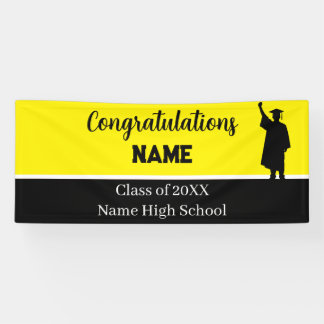 Personalized School Colours Graduation Banner