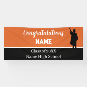 Personalized School Colours Graduation Banner