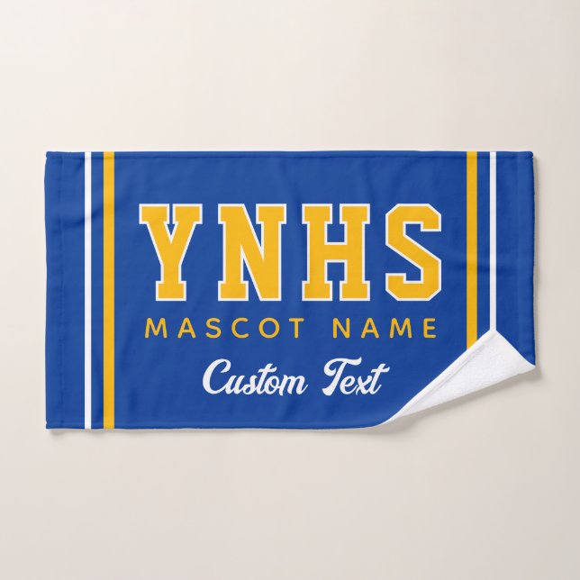 Personalized School Colours & Initials, Team Spiri Hand Towel (Hand Towel)