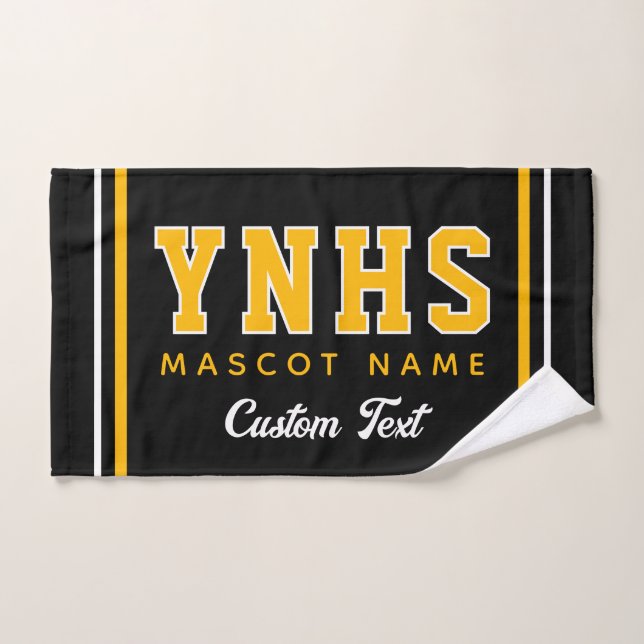 Personalized School Colours & Initials, Team Spiri Hand Towel (Hand Towel)