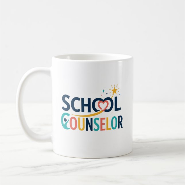 Personalized School Counsellor Appreciation Gift Coffee Mug (Left)