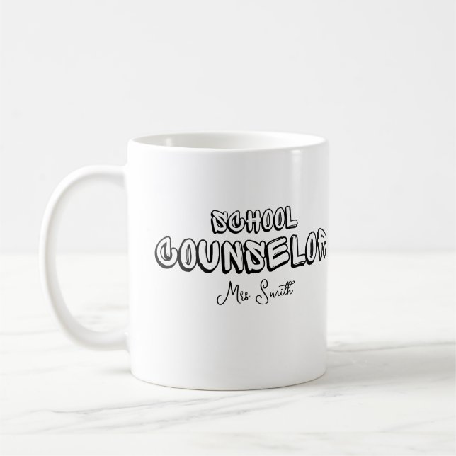 Personalized School Counsellor Coffee Mug (Left)