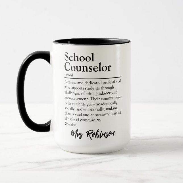 Personalized School Counsellor Definition Mug (Left)