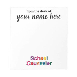 Personalized School Counsellor Notepad