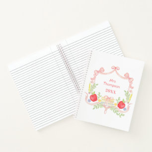 Personalized School Crest Classroom Teacher Notebook