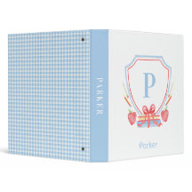 Personalized School Crest Gingham Monogram