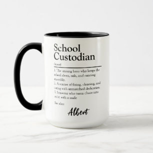 Personalized School Custodian Definition Mug