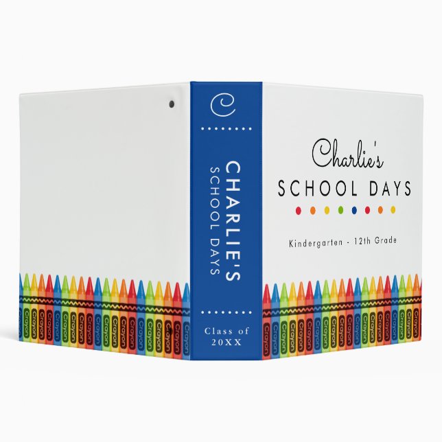 Personalized School Days Memories Keepsake Album Binder (Background)