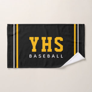Personalized School Initials Baseball Team  Hand Towel