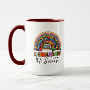 Personalized School Librarian Day   Custom Name  Mug