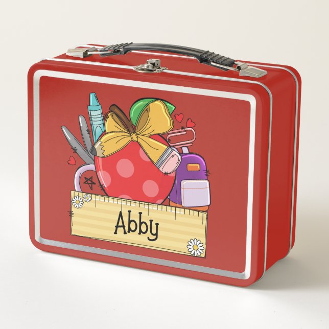 Personalized School  Metal Lunch Box (Front)