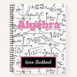 Personalized School Notebook for Math or Algebra