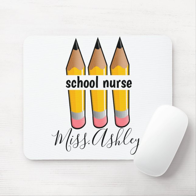 Personalized School Nurse Design Mouse Pad (With Mouse)