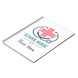 Personalized School Nurse Office Door Sign Pink St Notebook