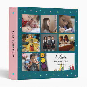 Personalized School Photo Collage Custom Name Binder