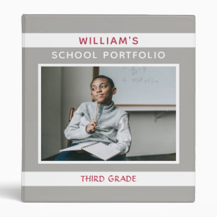 Personalized School Portfolio photo template Binder