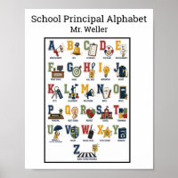 Personalized School Principal ABCs Alphabet