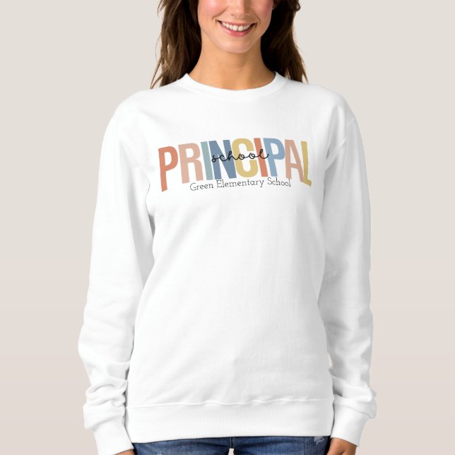 Personalized School Principal Sweatshirt (Front)