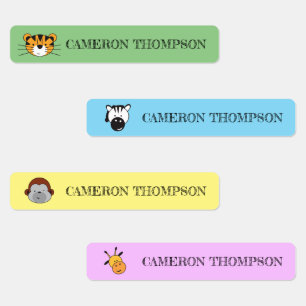 Personalized School Safari Animal Illustrations