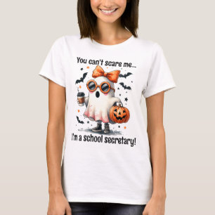Personalized School Secretary Halloween Ghost T-Shirt