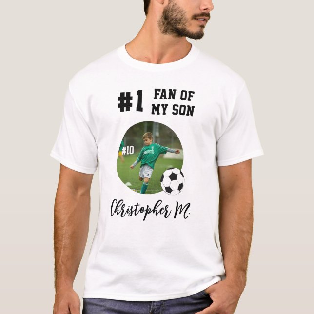 Personalized School Soccer Game Dad T-Shirt (Front)