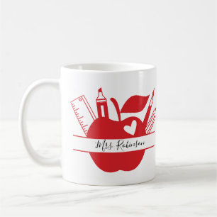Personalized school teacher coffee mug