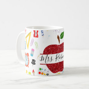Personalized school teacher coffee mug