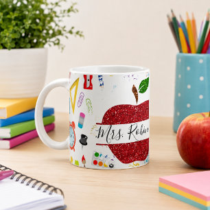 Personalized school teacher coffee mug