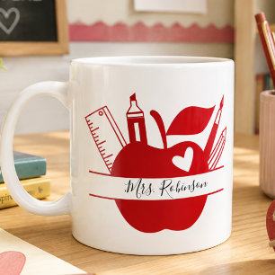 Personalized school teacher coffee mug