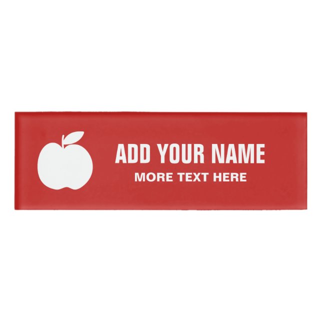Personalized school teacher magnetic name tags (Front)