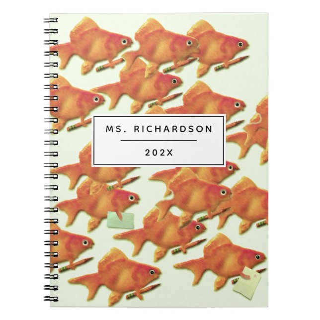 Personalized School Teacher Notebook (Front)
