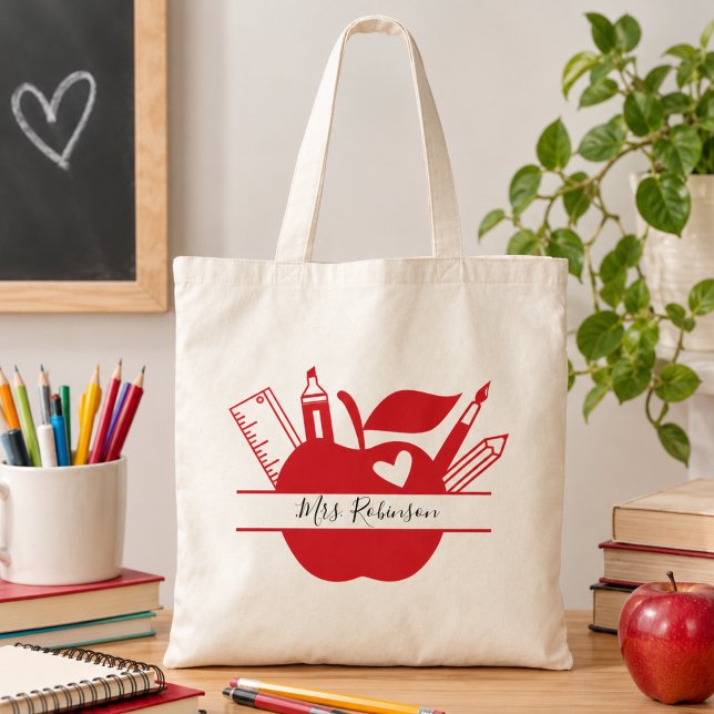 Personalized school teacher  tote bag (Personalized school teacher tote bag)