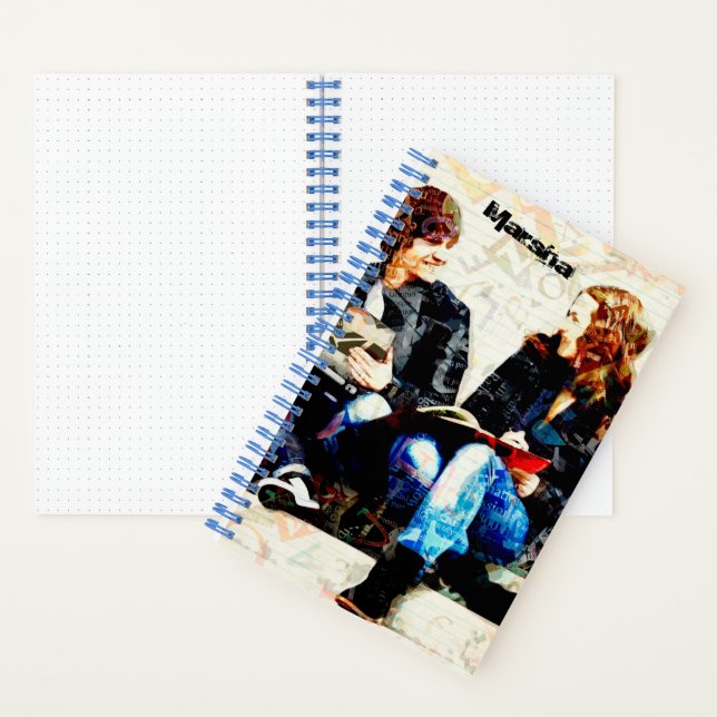 Personalized School Themed Teens Collage Notebook (Inside)