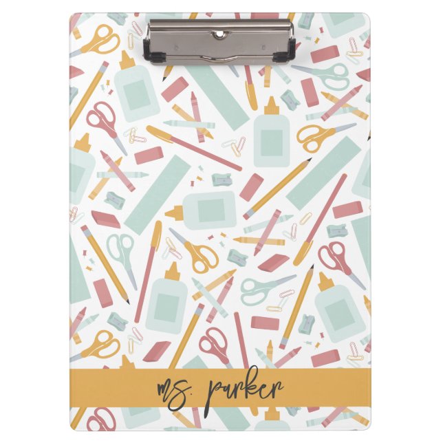 Personalized School Tools Clipboard (Front)
