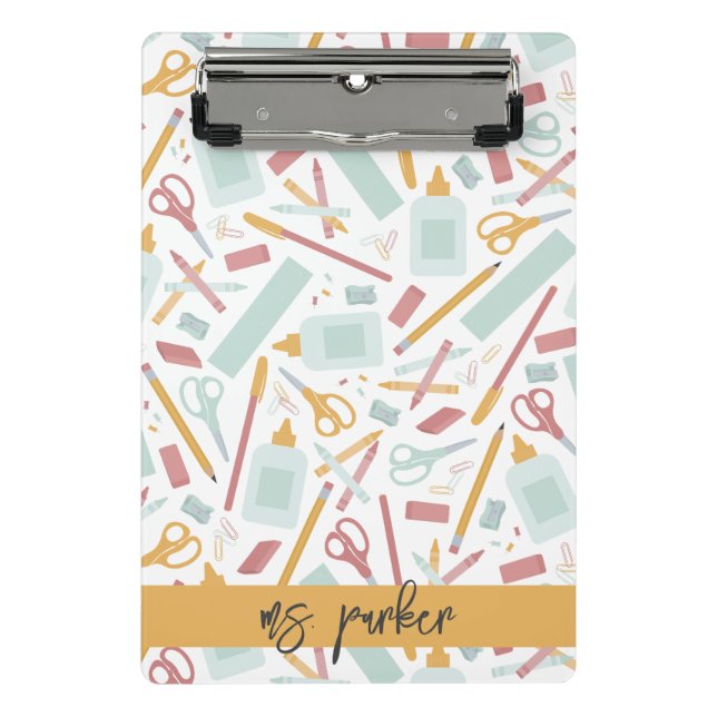 Personalized School Tools Mini Clipboard (Front)