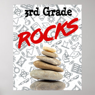 Personalized Schoolroom Poster - 3rd Grade "Rocks"