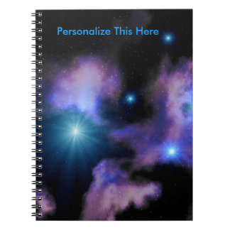 Personalized Sci Fi Nebulae Spiral Notebook