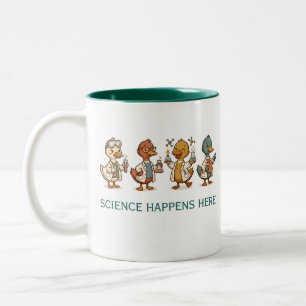 Personalized Science Science Happens Here  Two-Tone Coffee Mug